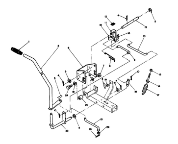 Handle Assembly Diagram and Parts List for 79150 (4900001 - 4999999)(1994) Lawn Boy Snow Blower